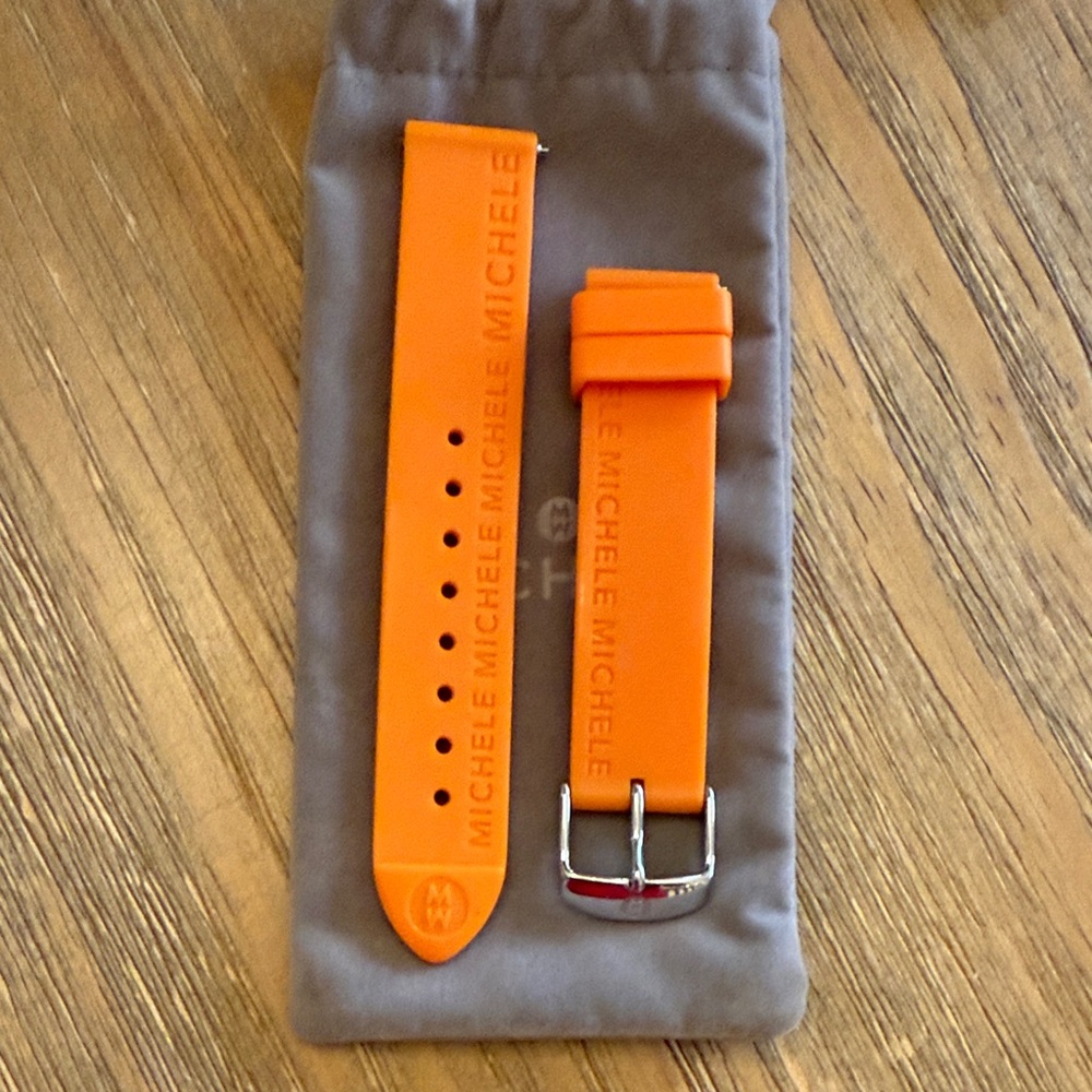 Michele Bold Orange Watch Strap